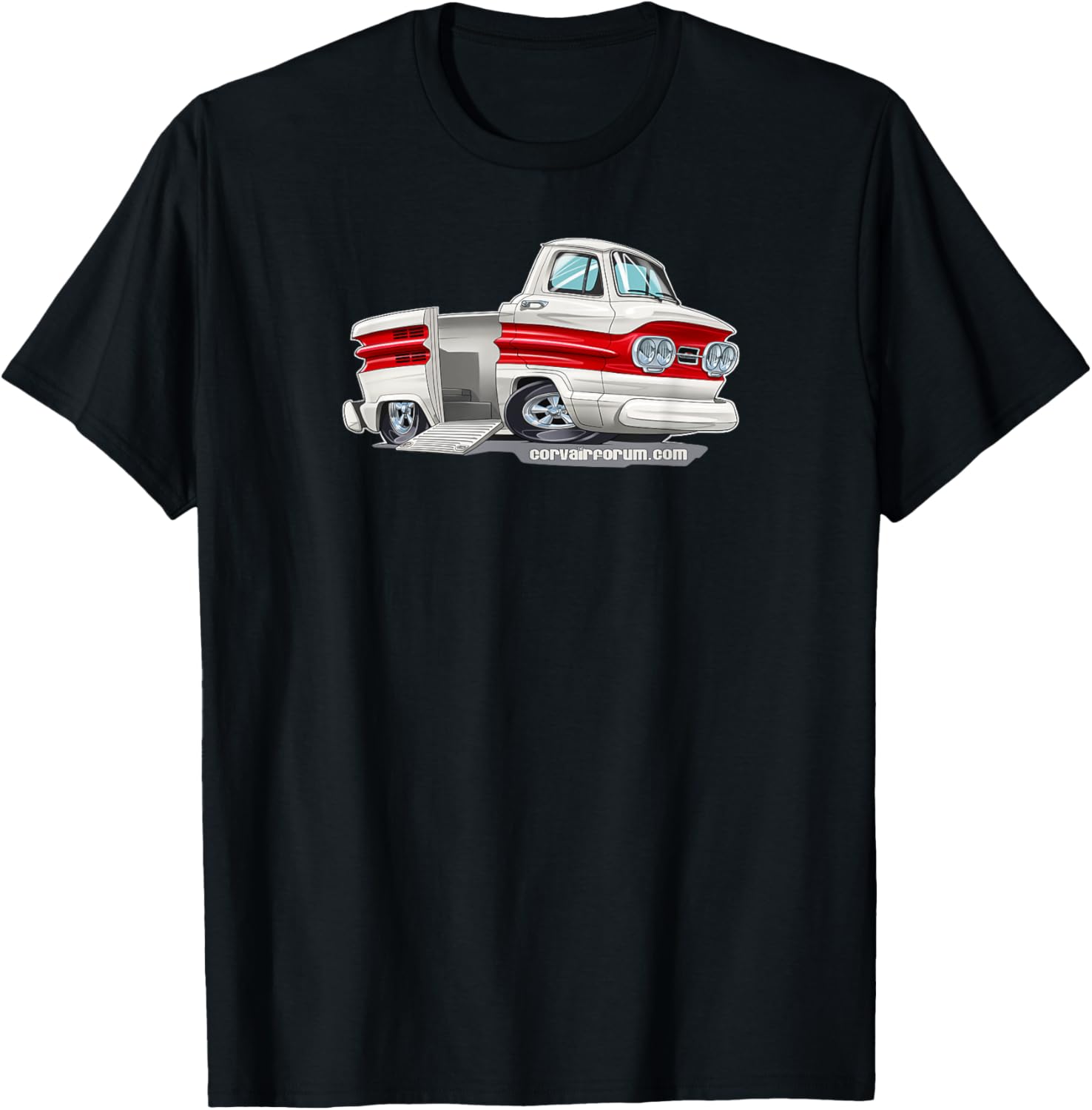 Corvair Rampside Cartoon T-Shirt - T-Shirt | Black