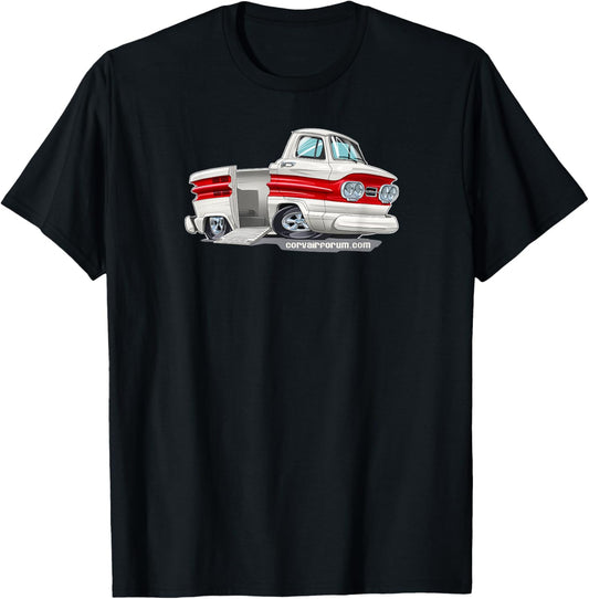 Corvair Rampside Cartoon T-Shirt - T-Shirt | Black