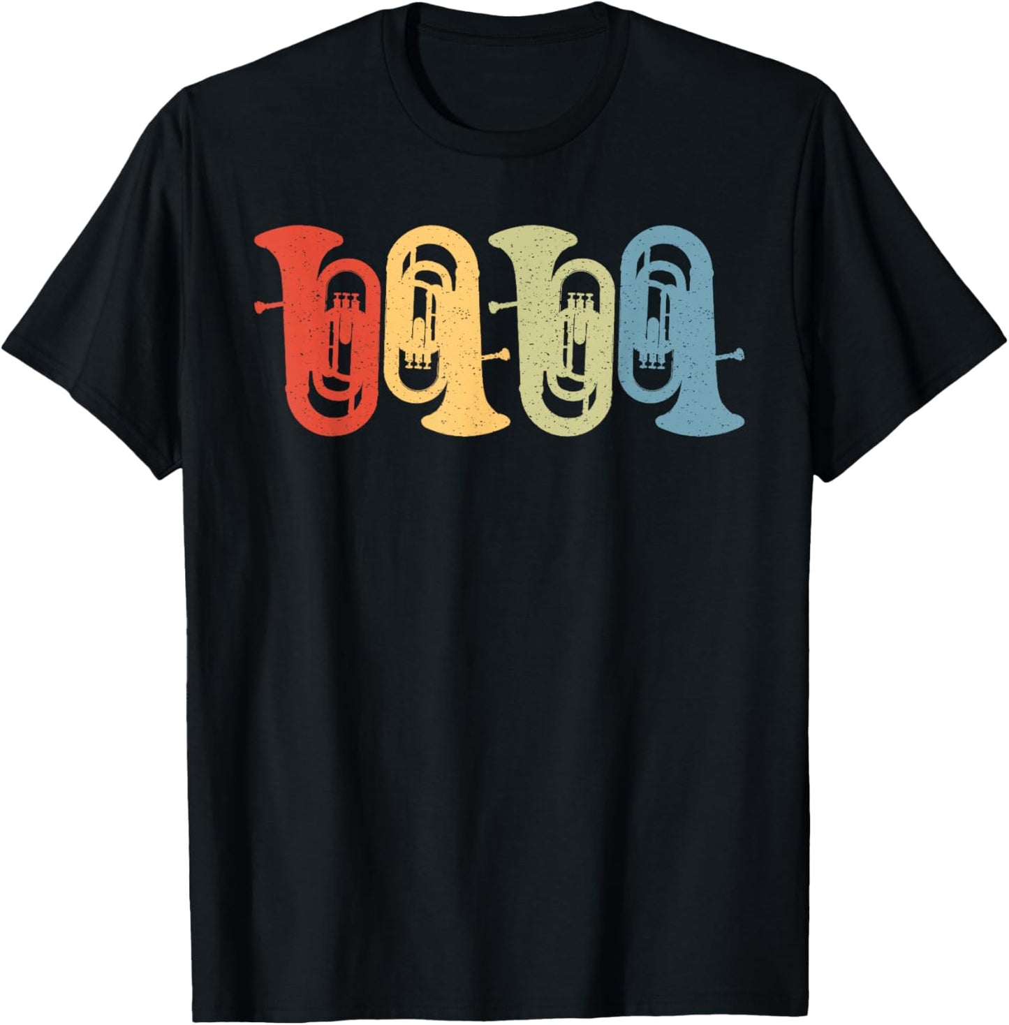 Euphonium Retro T-Shirt - T-Shirt | Black