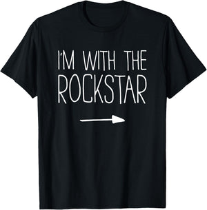 I'm With The Rockstar Shirt Adult Kids Men Women Costume T-Shirt - T-Shirt | Black