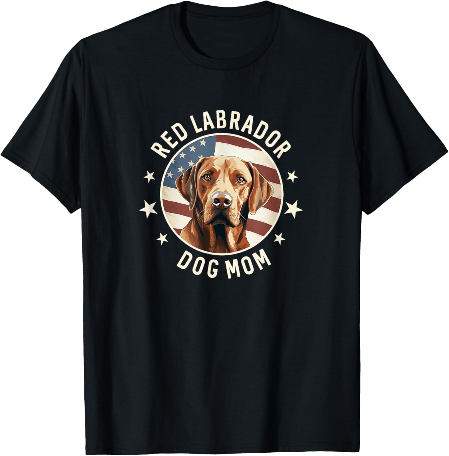 Red Labrador Retriever Dog Mom T-Shirt - T-Shirt | Black