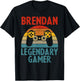 BRENDAN Gift Name Personalized Funny Gaming Geek Birthday T-Shirt - T-Shirt | Black