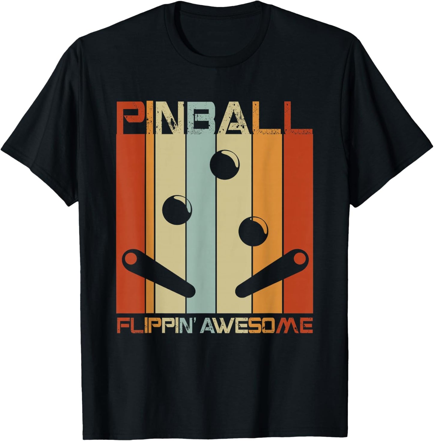 Pinball Funny Retro Vintage Arcade Game Machine Lover Gift T-Shirt - T-Shirt | Black