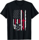 Patriot Welder Red Line American USA Flag Patriotic Welding T-Shirt - T-Shirt | Black
