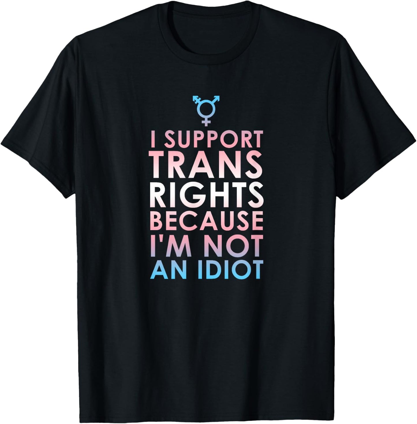 Transgender Ally Trans Pride Flag Support T-Shirt - T-Shirt | Black
