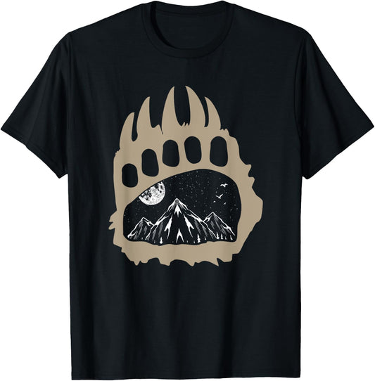 Animal Mountains Outdoor Nature Forest Bear Wildlife Hiking T-Shirt - T-Shirt | Black