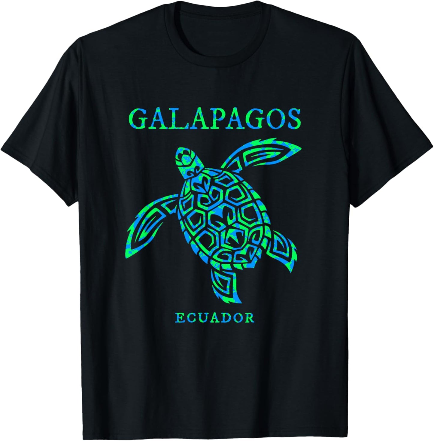Galapagos Ecuador Sea Turtle Vacation Souvenir T-Shirt - T-Shirt | Black