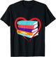 I Love Reading Book Heart Love Books Gift Library T-Shirt - T-Shirt | Black