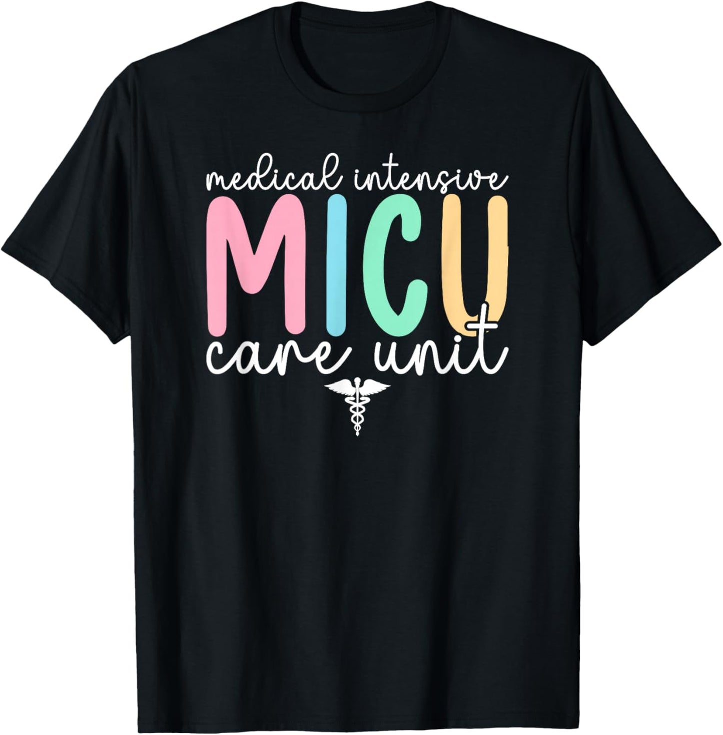 MICU Nurse Boho Medical Intensive Care Unit MICU Nursing T-Shirt - T-Shirt | Black