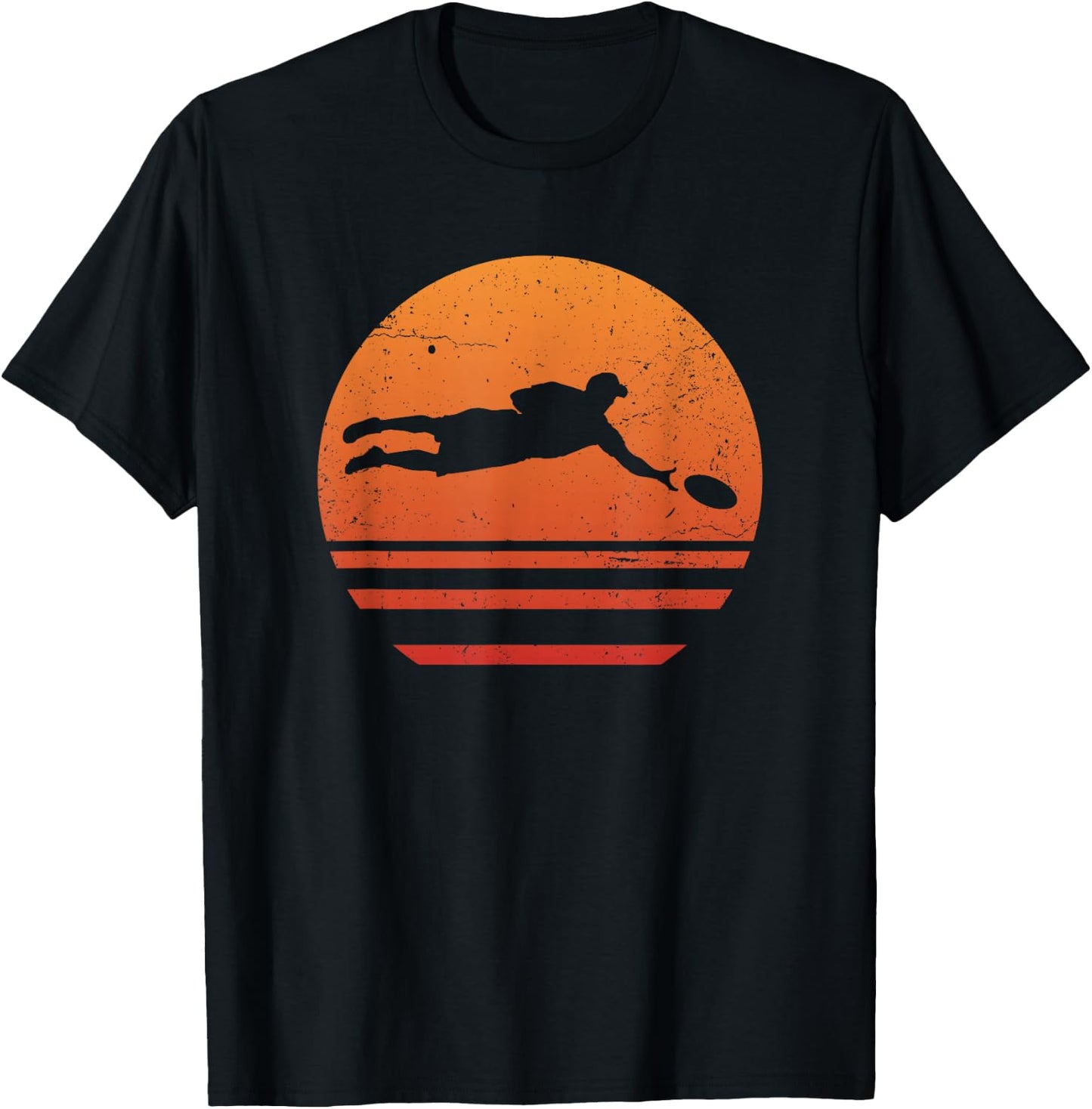 Vintage Ultimate Frisbee Player T-Shirt - T-Shirt | Black