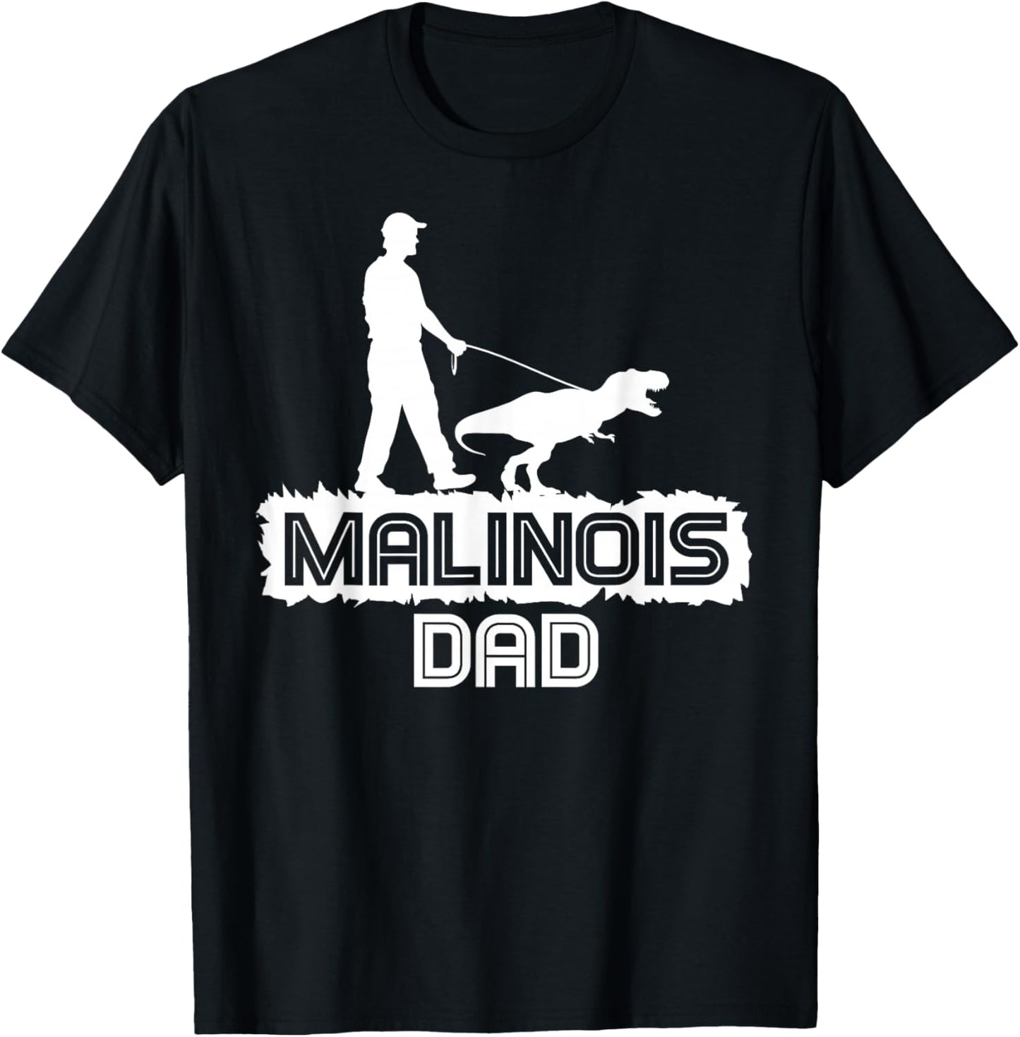 Belgian Malinois Rescue Lovers | Belgian Malinois Dad T-Shirt - T-Shirt | Black