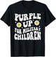 Groovy Purple Up for Military Kids Military Child Month T-Shirt - T-Shirt | Black