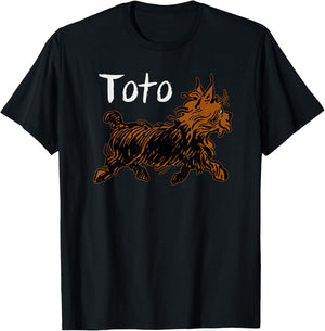 Cute Wizard of OZ Dog Shirt Art-Dorothy's Dog Toto Men Women Girls Kids T-Shirt - T-Shirt | Black
