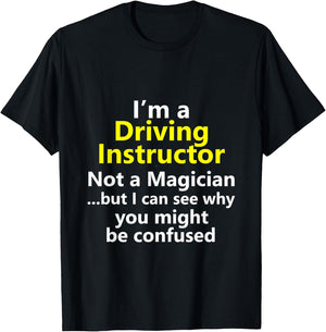Funny Driving Instructor Job Drivers Ed Teacher School Gift T-Shirt - T-Shirt | Black