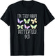 I'm This Many Butterflies Old Cute 6th Birthday Butterfly T-Shirt - T-Shirt | Black
