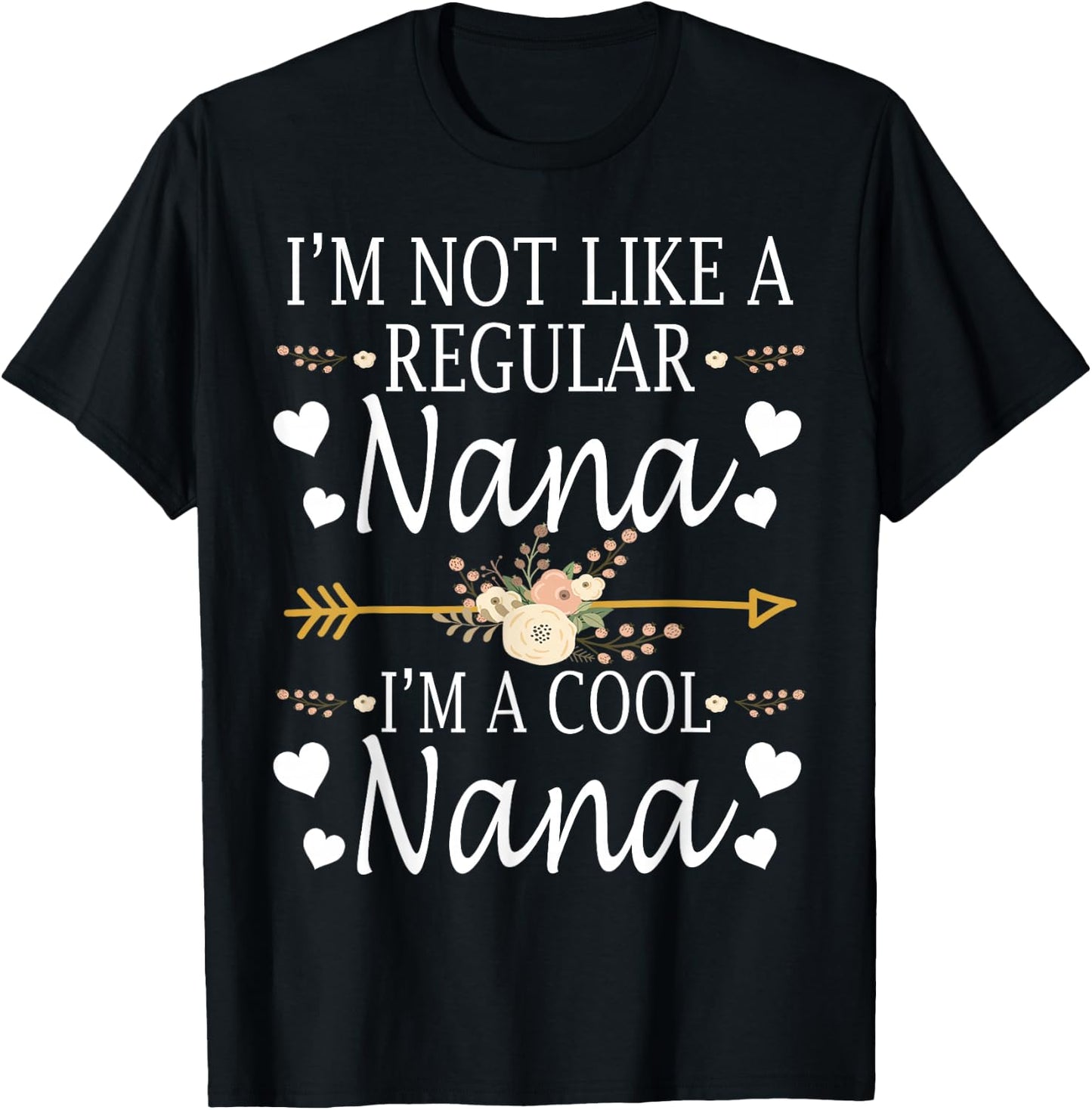 I'm Not Like A Regular Nana I'm A Cool Nana Mother's Day T-Shirt - T-Shirt | Black