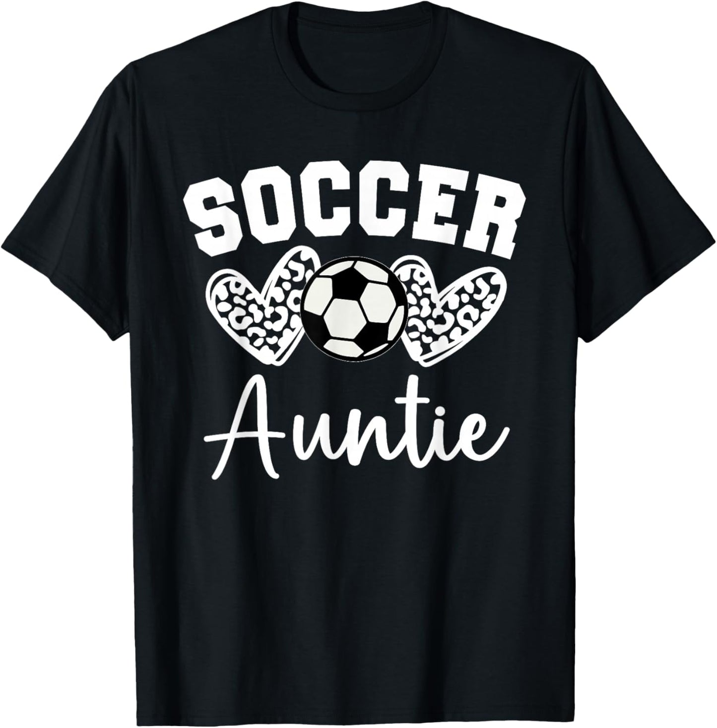 Soccer Auntie Matching Family Soccer T-Shirt - T-Shirt | Black