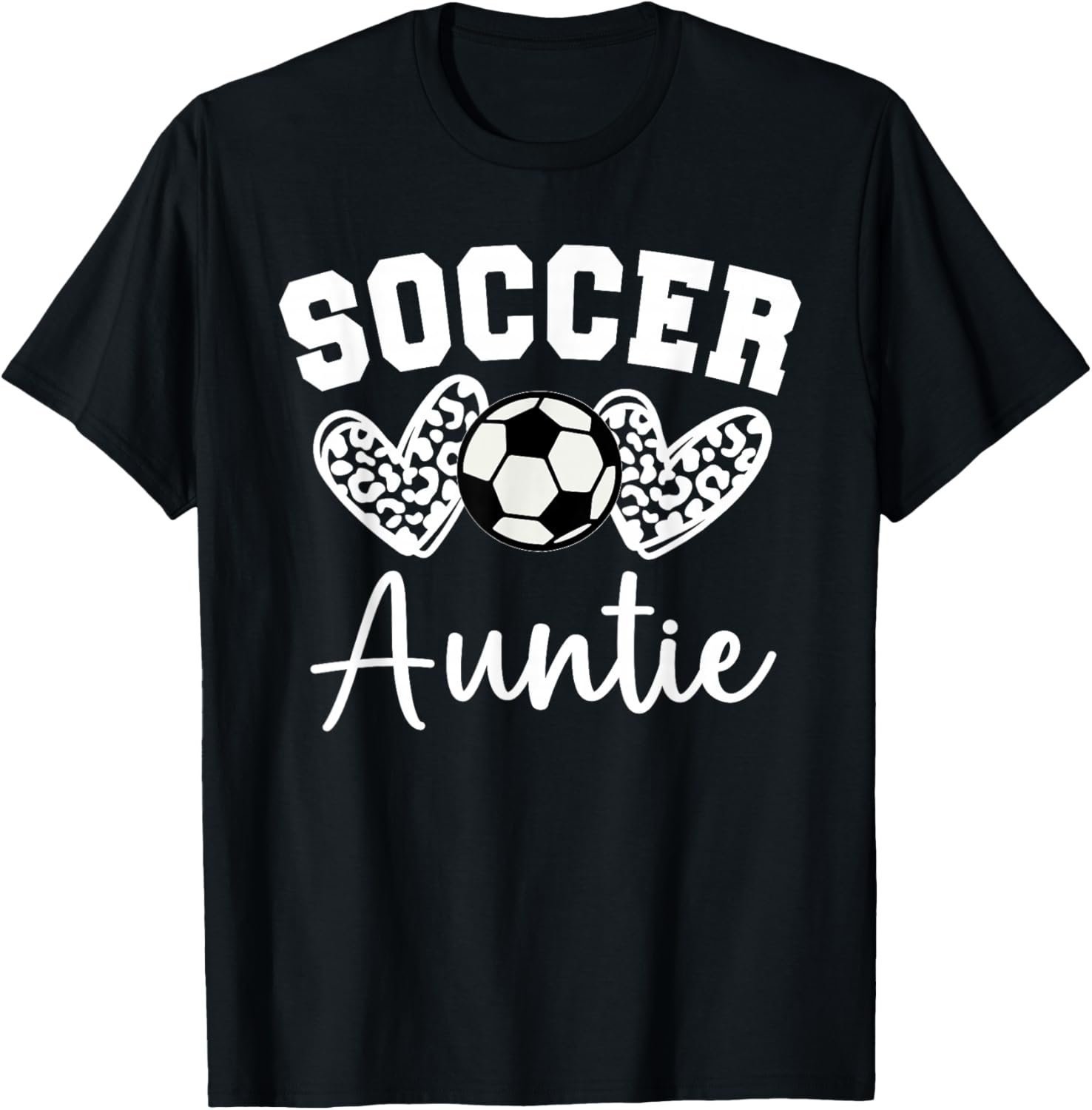 Soccer Auntie Matching Family Soccer T-Shirt - T-Shirt | Black