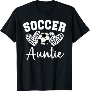 Soccer Auntie Matching Family Soccer T-Shirt - T-Shirt | Black