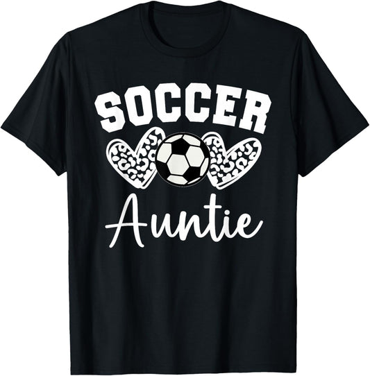 Soccer Auntie Matching Family Soccer T-Shirt - T-Shirt | Black