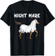 Horse Ghost Night Mare | Equestrian Horse Lover Halloween T-Shirt - T-Shirt | Black