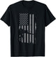 Retro American Flag Billiard Gift Pool Shooting Player T-Shirt - T-Shirt | Black