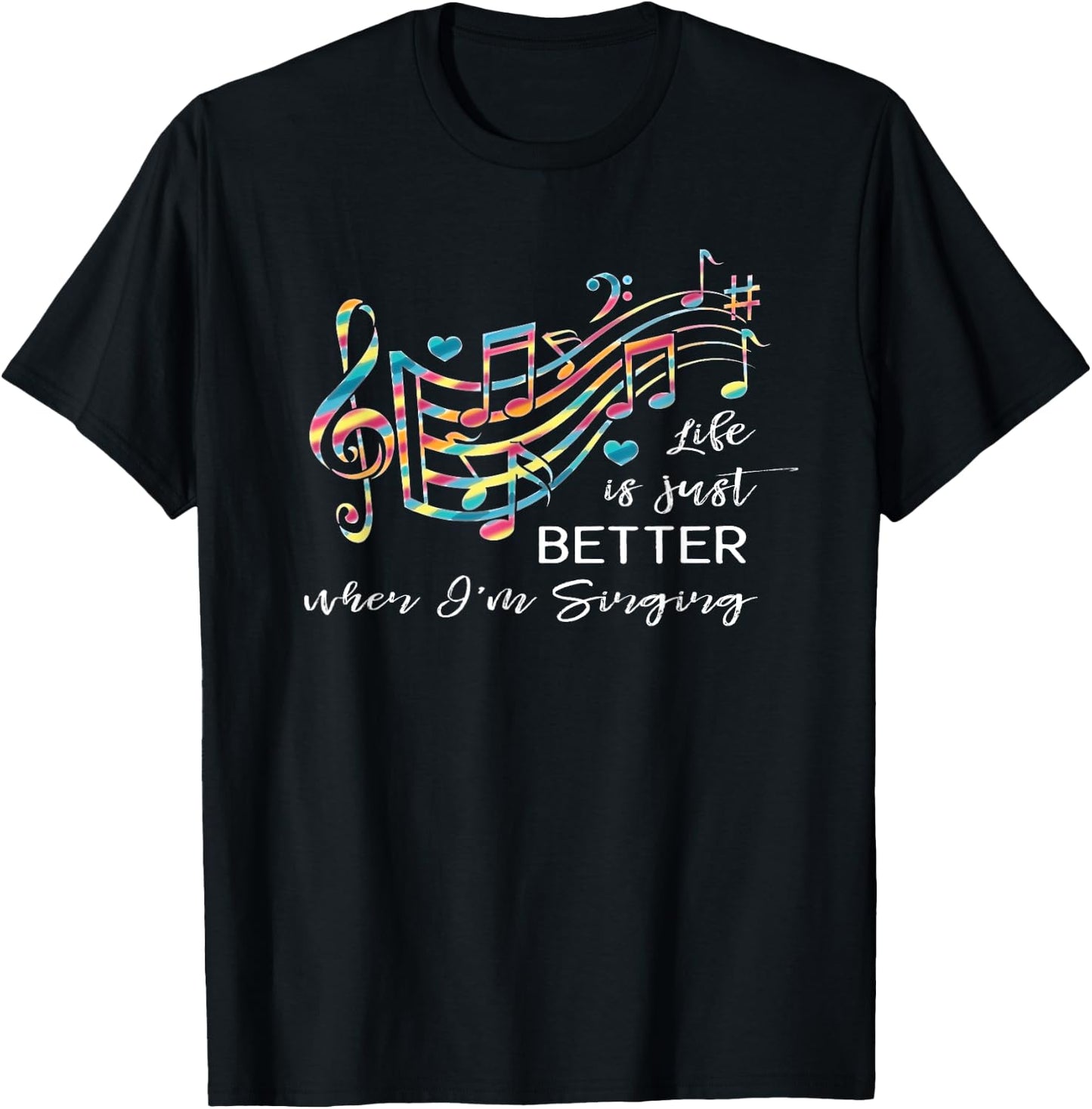 Life is just better when I'm Singing Acapella Quartet Gift T-Shirt - T-Shirt | Black