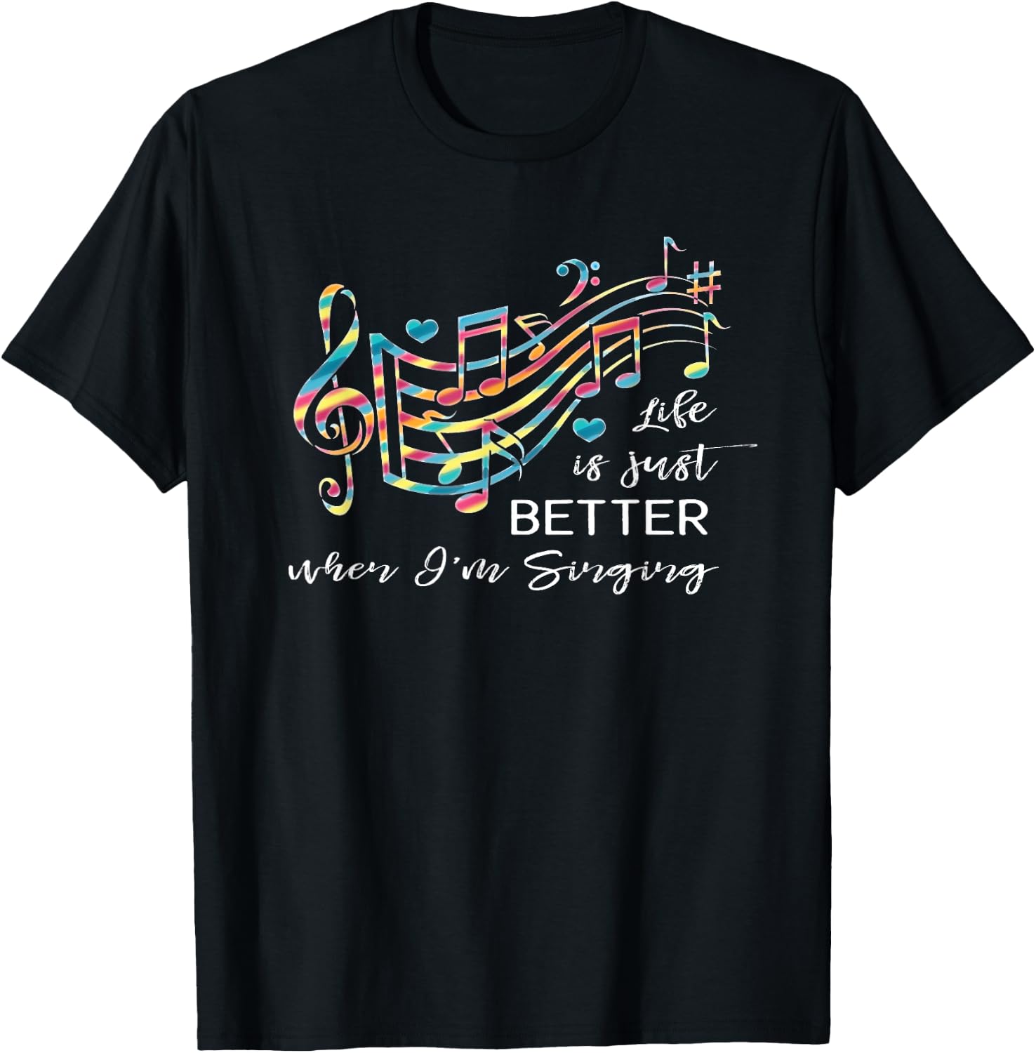 Life is just better when I'm Singing Acapella Quartet Gift T-Shirt - T-Shirt | Black