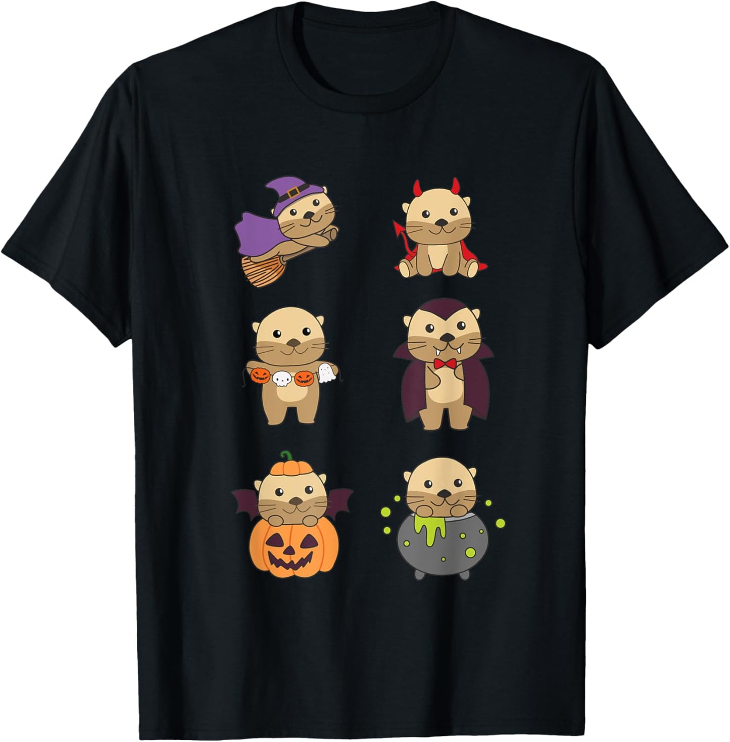 Otter Halloween Costume Otter Halloween T-Shirt - T-Shirt | Black