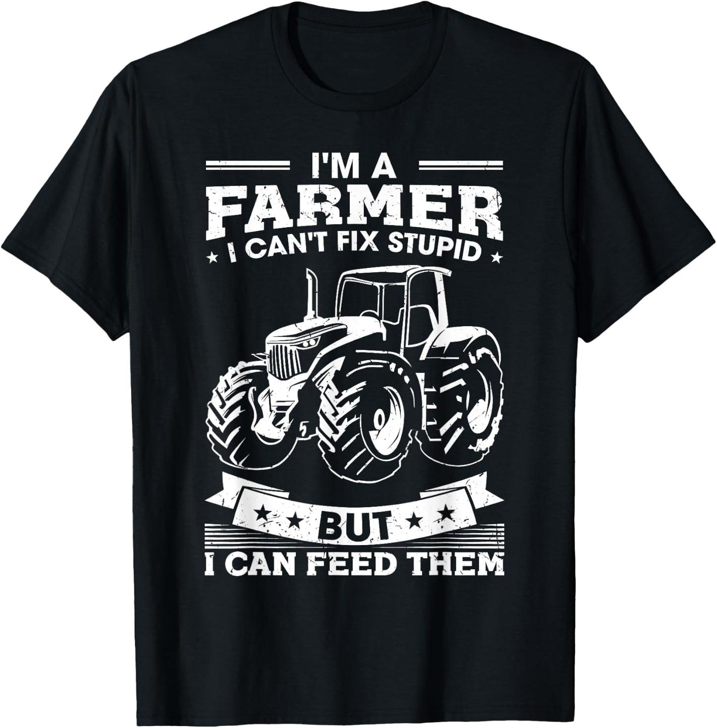 Funny Farming Tractor I'm A Farmer I Feed People T-Shirt - T-Shirt | Black