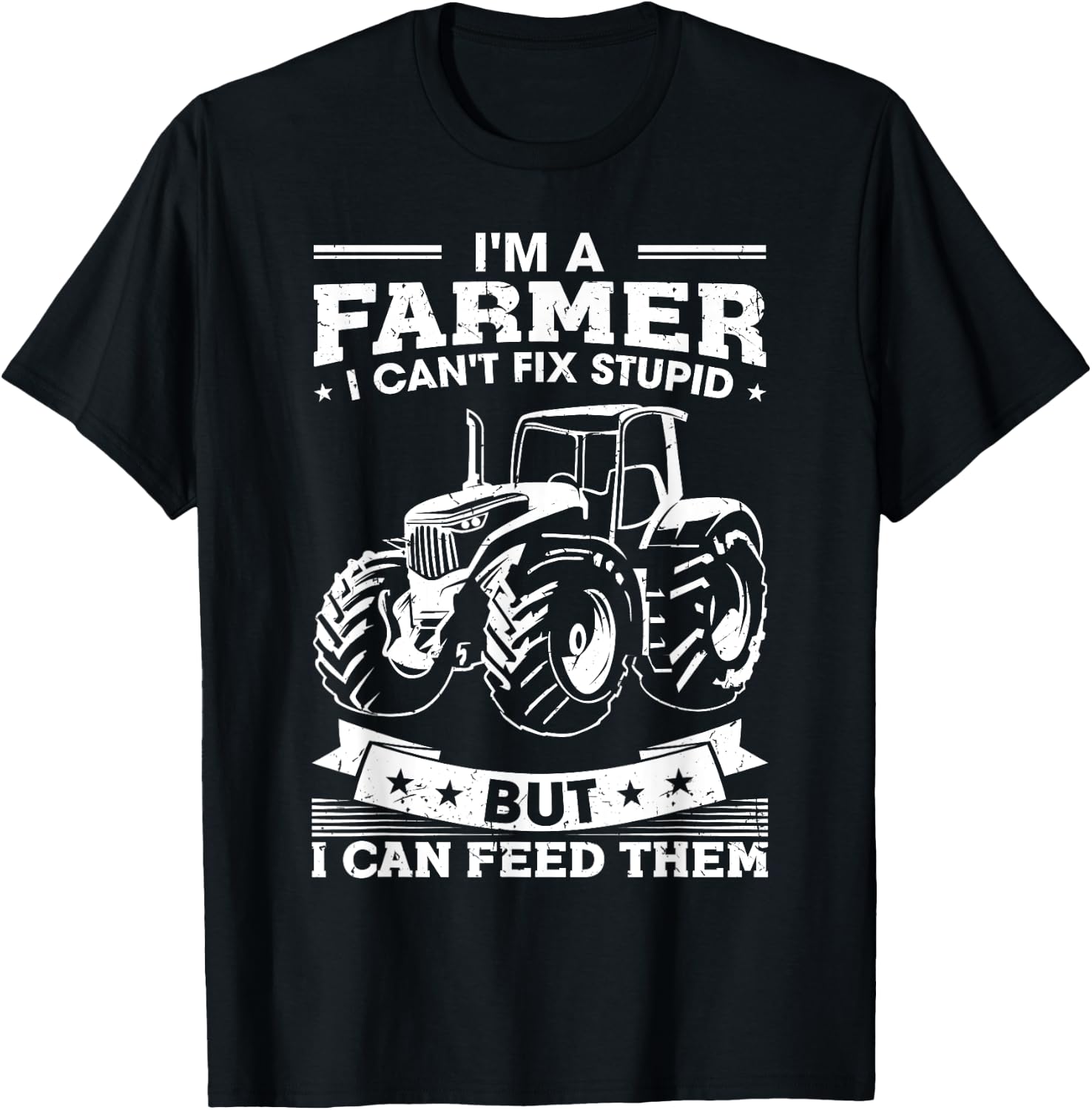 Funny Farming Tractor I'm A Farmer I Feed People T-Shirt - T-Shirt | Black