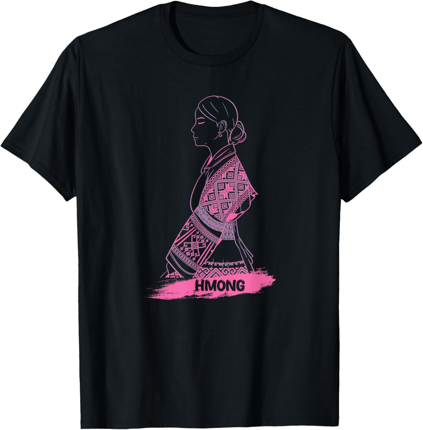 Hmong Miao Hmoob Girl Woman Princess Strong Sisters T-Shirt - T-Shirt | Black