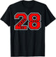 Class of 2028 - Red Letterman Style Class of 28 Swag Gift 1 T-Shirt - T-Shirt | Black