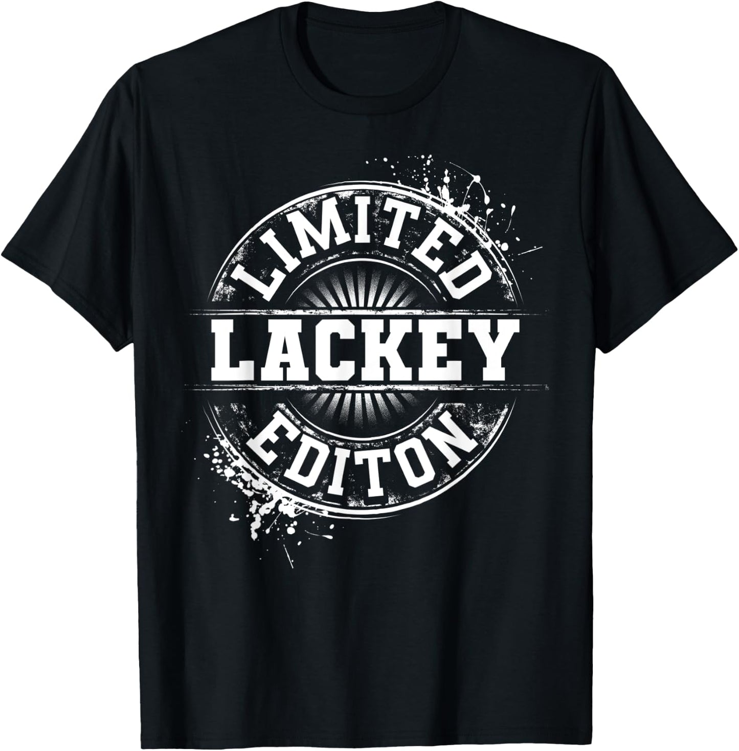 LACKEY Funny Surname Family Tree Birthday Reunion Gift T-Shirt - T-Shirt | Black