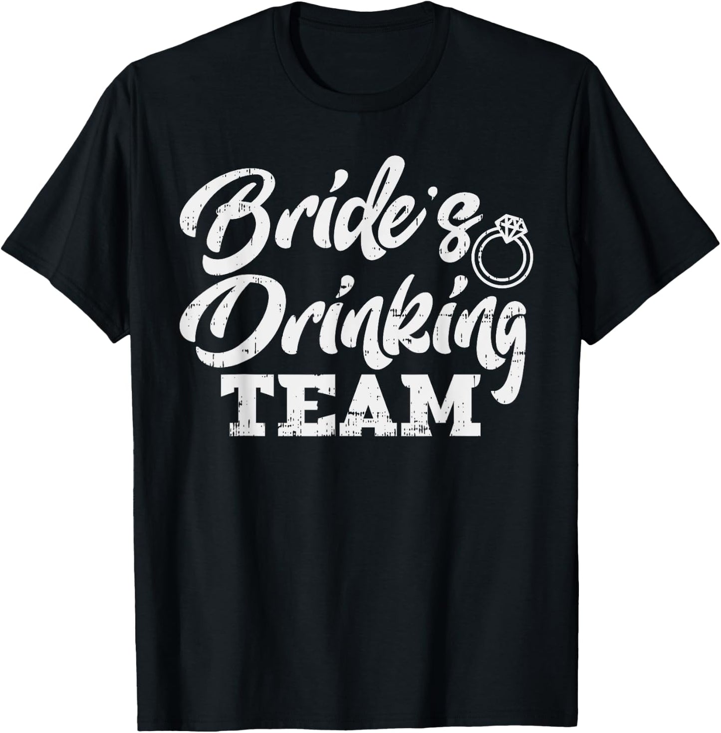 Brides Drinking Team Funny Bachelorette Party Women Gift T-Shirt - T-Shirt | Black