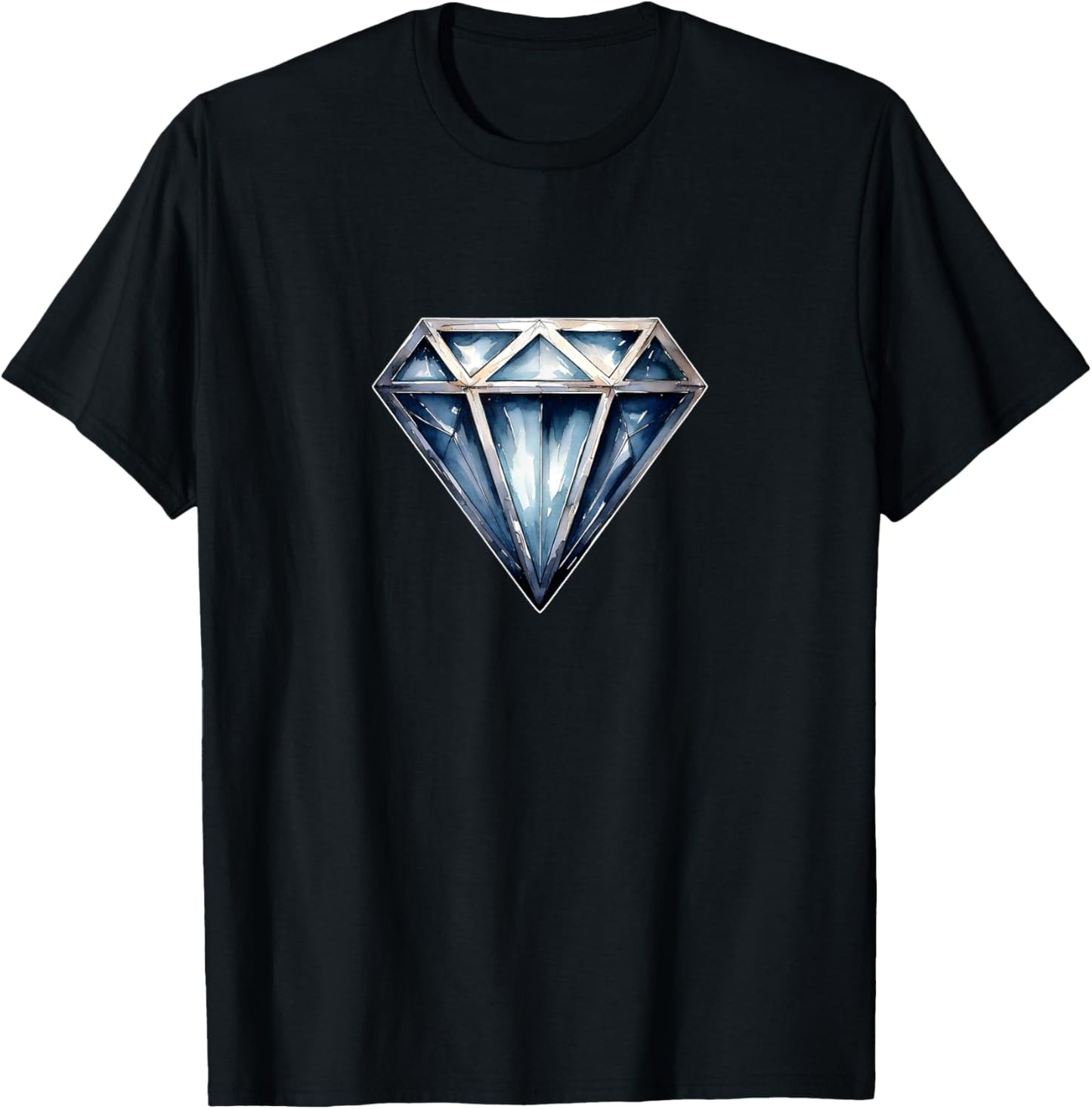 Diamond Black Black Men's Cool Shirts T-Shirt - T-Shirt | Black