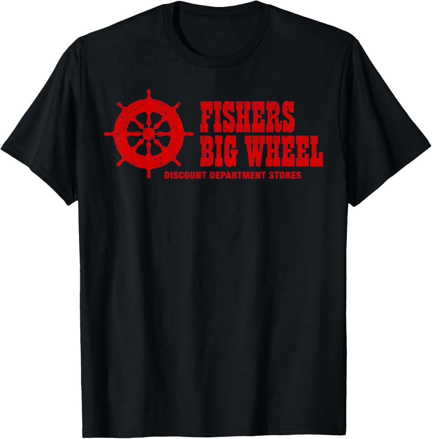 Vintage Distressed Fisher's Big Wheel T-Shirt - T-Shirt | Black