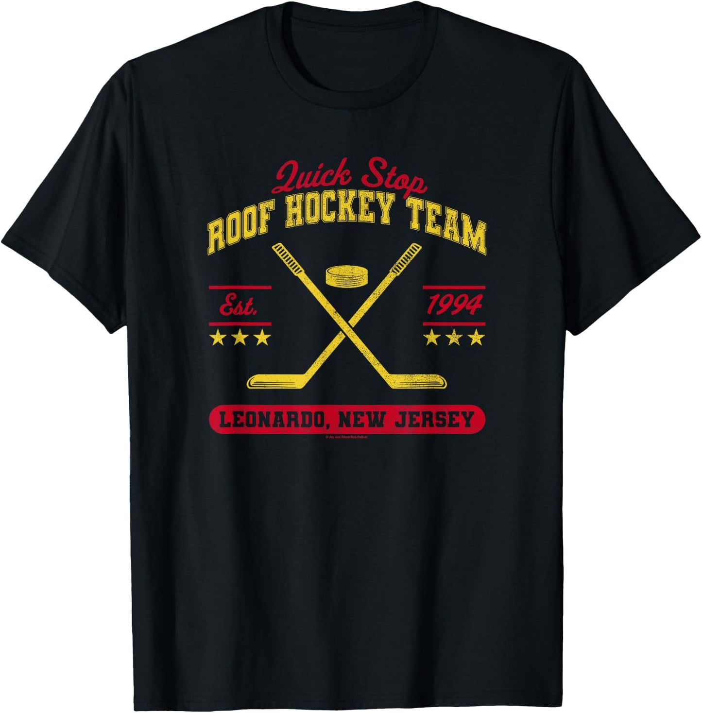 Clerks III Quick Stop Roof Hockey Team Est. 1994 Logo T-Shirt - T-Shirt | Black