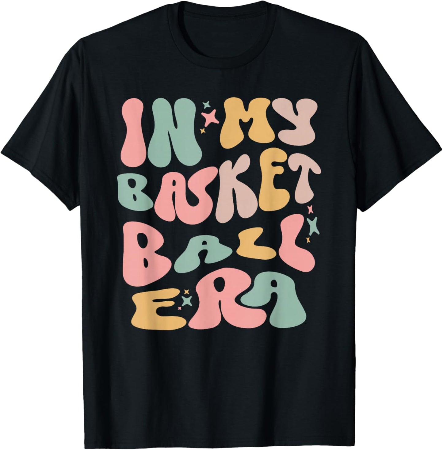 Retro Groovy In My Basketball Era Men Women T-Shirt - T-Shirt | Black