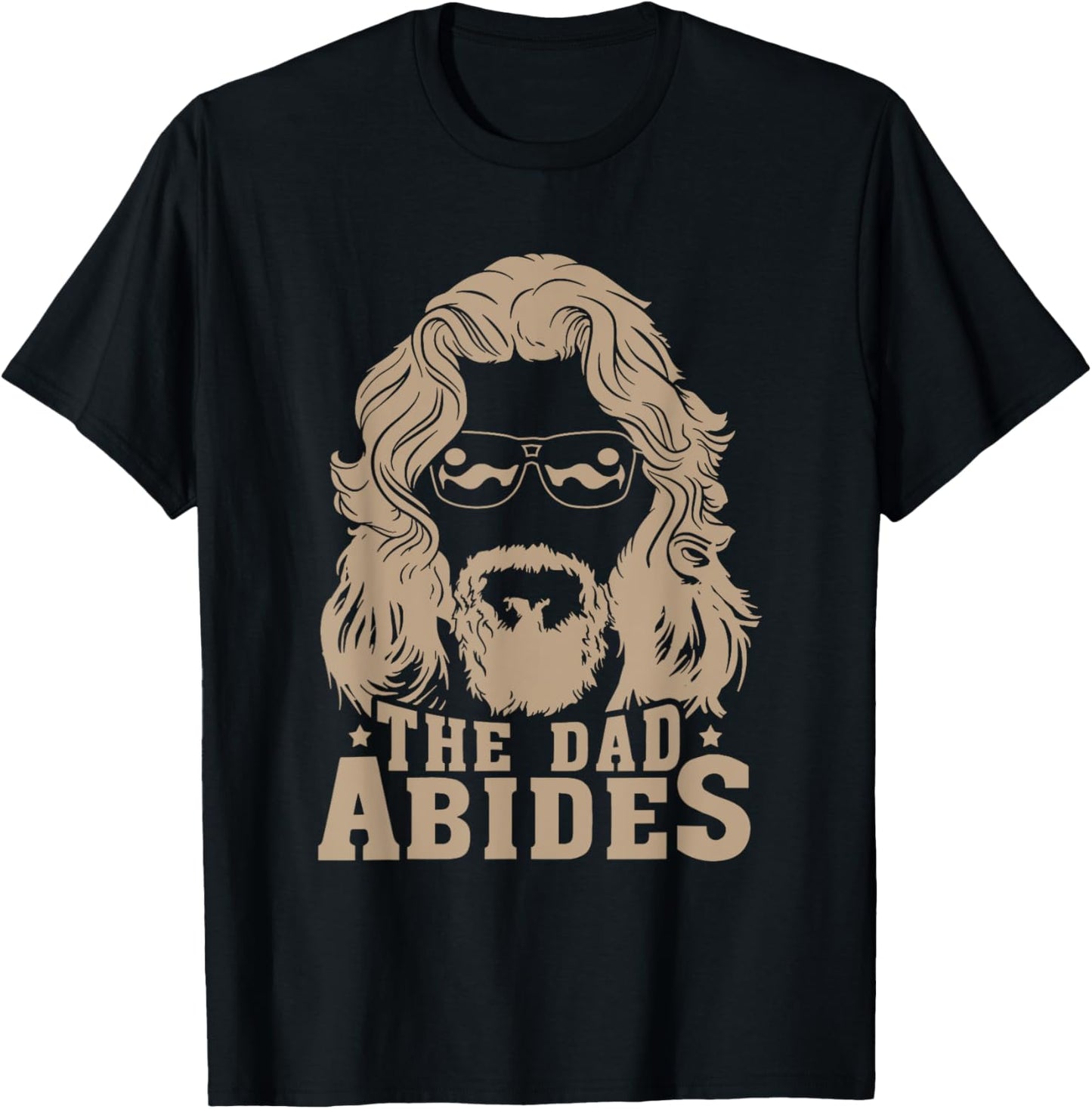 Vintage Retro The Dad Abides Funny Dad Father's Day T-Shirt - T-Shirt | Black