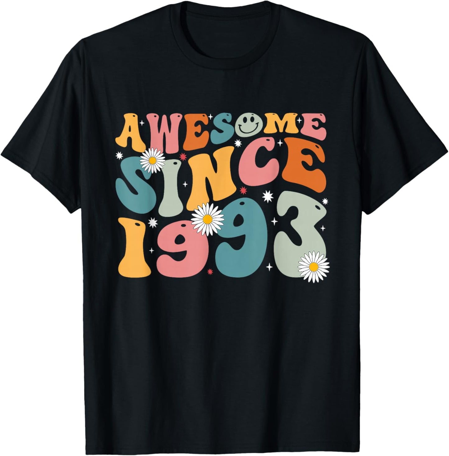 Awesome Since 1993 32nd Birthday Retro Gifts Born In 1993 T-Shirt - T-Shirt | Black