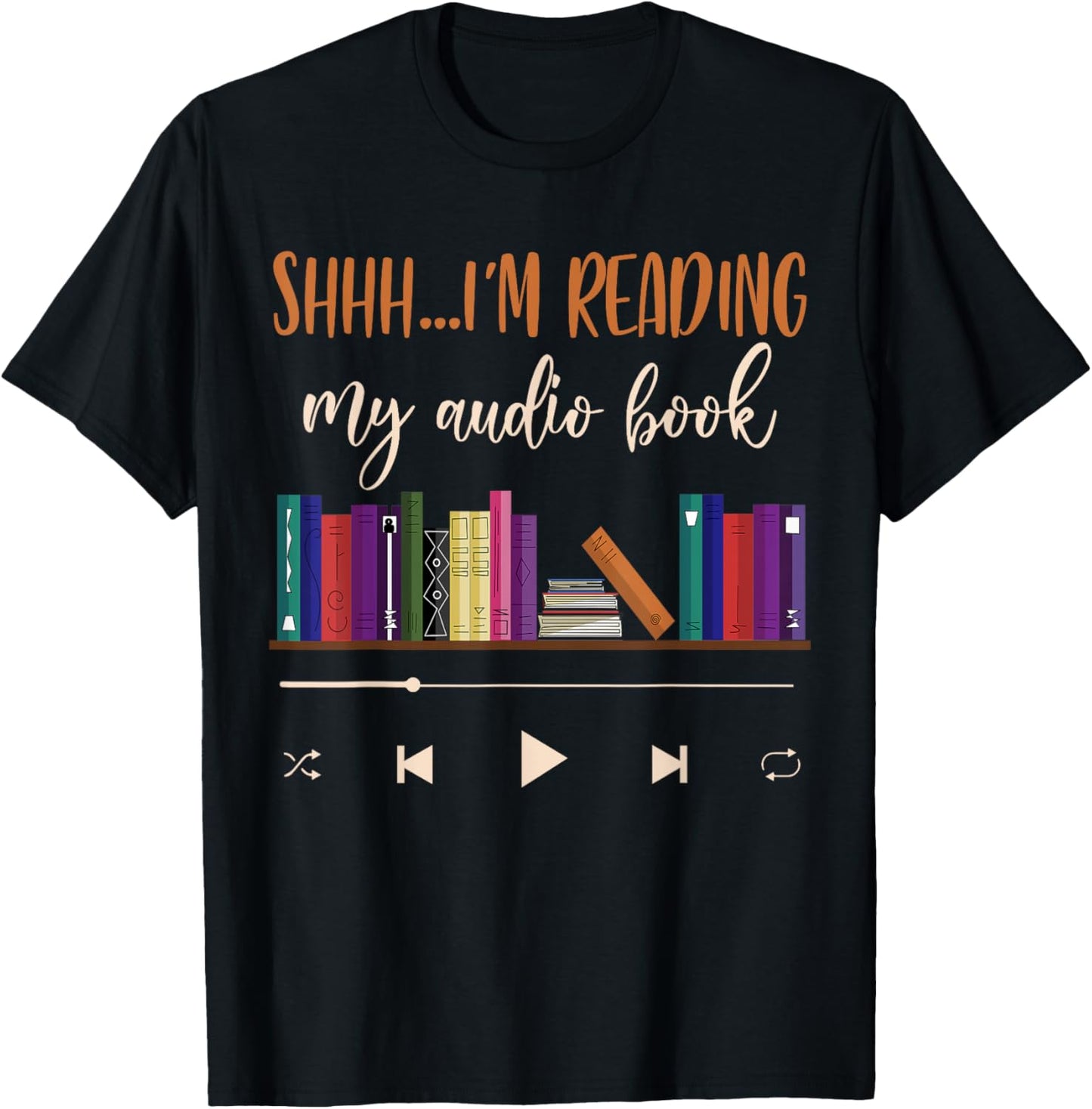 Audiobook Lover Bookish Book Nerd I'm Reading My Audio Book T-Shirt - T-Shirt | Black