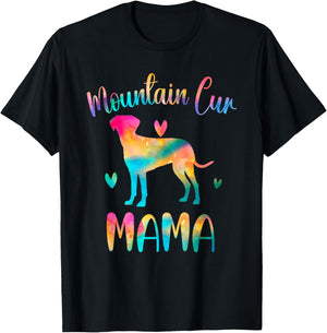 Mountain Cur Mama Colorful Mountain Cur Cute Gifts Dog Mom T-Shirt - T-Shirt | Black
