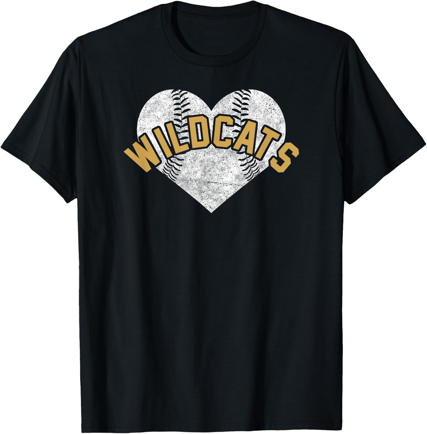 Wildcats Baseball Softball High School Team Mascot Mom T-Shirt - T-Shirt | Black