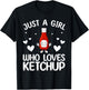 Cool Ketchup for Girls Kids Women Tomato Catsup Sauce Foodie T-Shirt - T-Shirt | Black