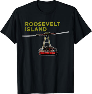 Roosevelt Island Tramway New York NYC Neighborhood Retro T-Shirt - T-Shirt | Black