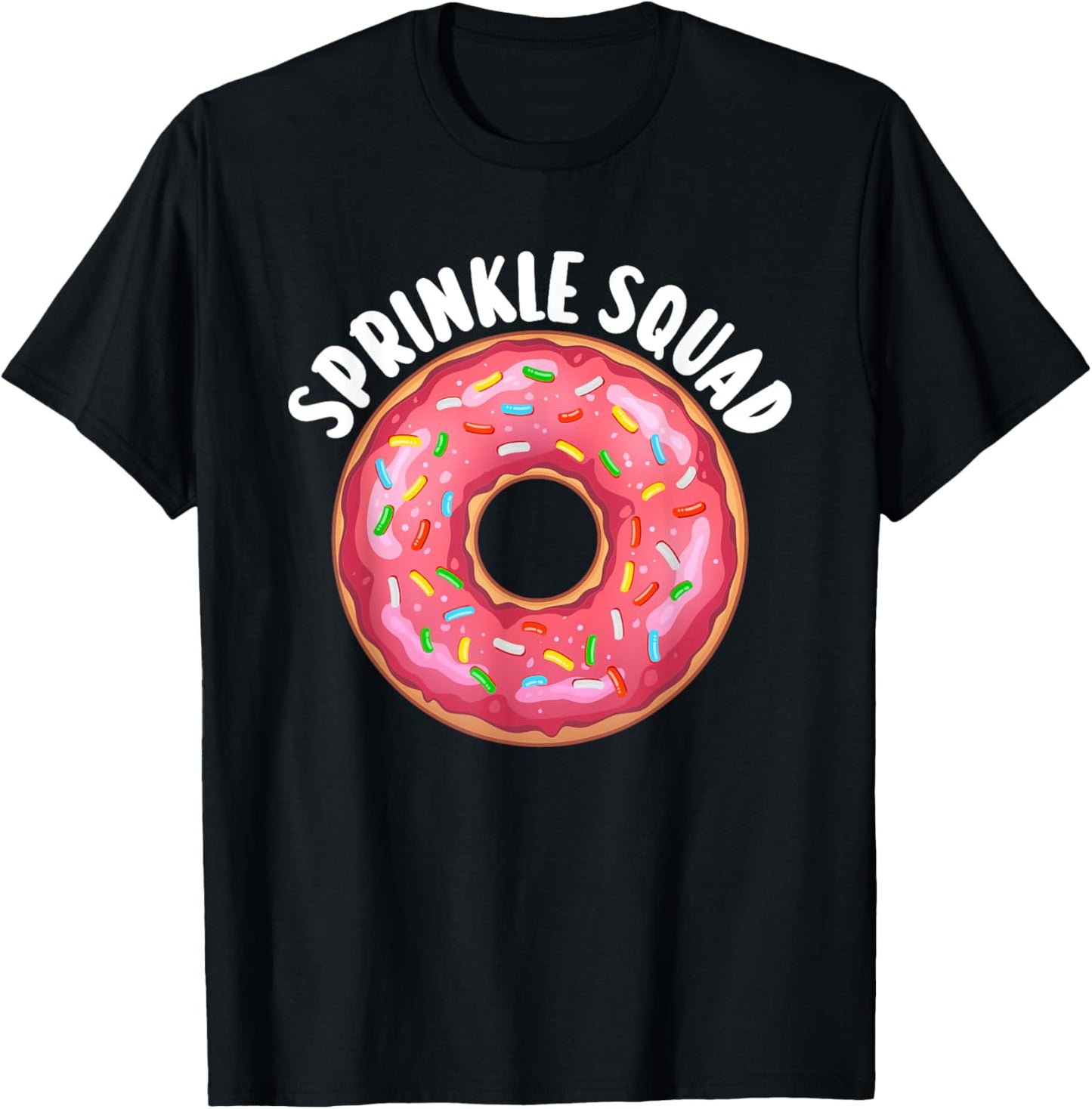 Cool Donut Art Women Kids Donut Squad Doughnut Donut T-Shirt - T-Shirt | Black