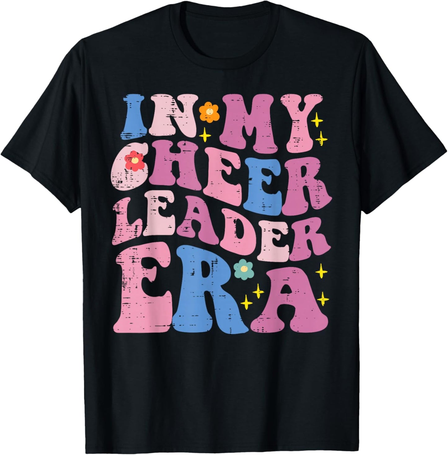 In My Cheerleader Era Retro Cheerleading Women Girls Kids T-Shirt - T-Shirt | Black