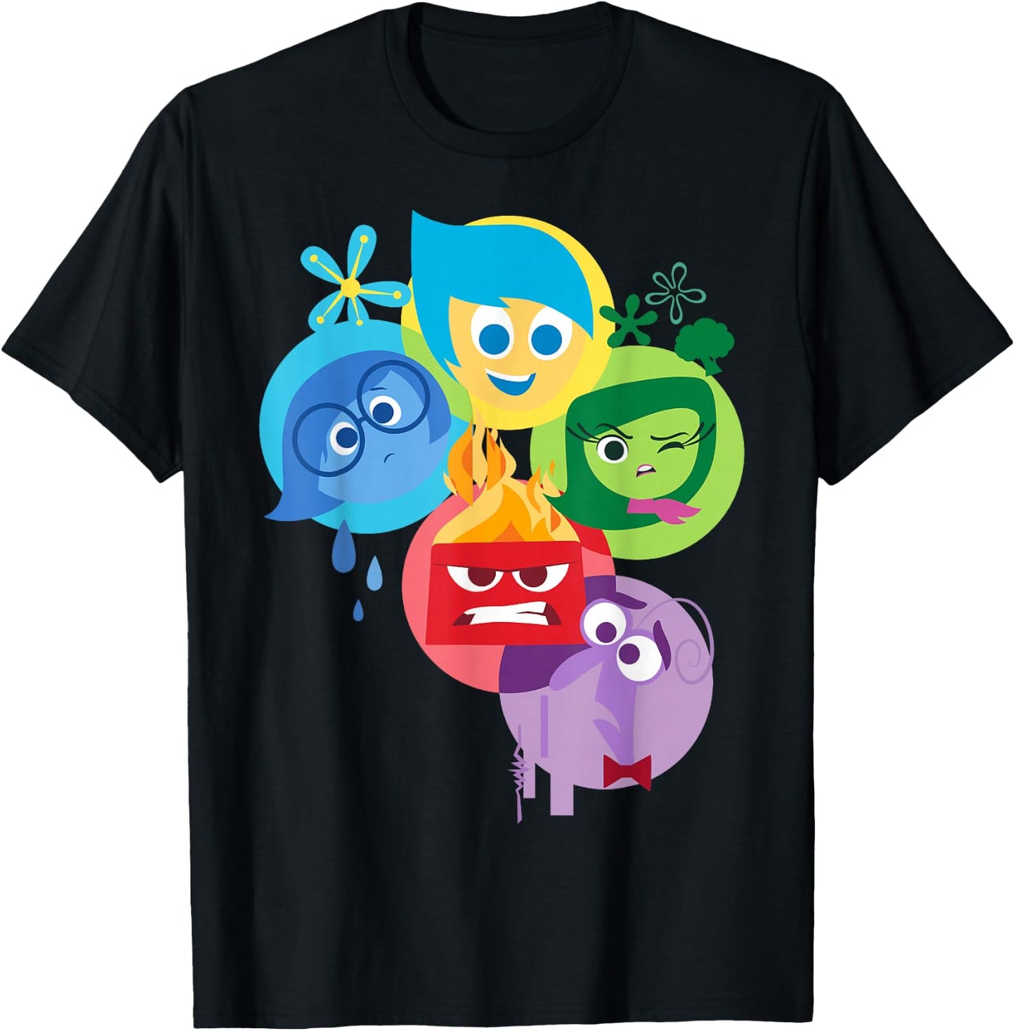 Disney Pixar Inside Out Simple Group Shot Graphic T-Shirt - T-Shirt | Black