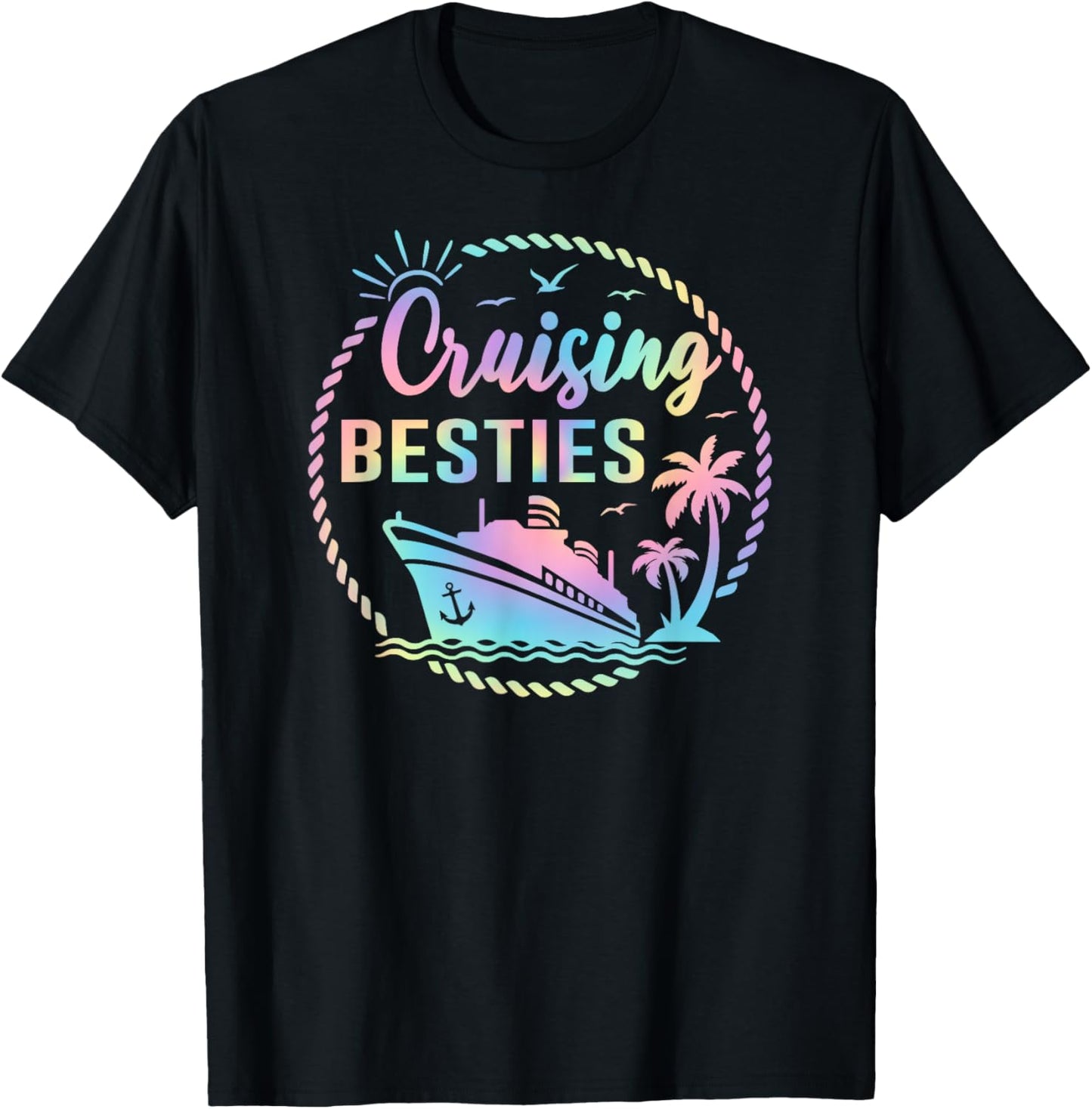 Cruising Besties Friends Cruise Besties Gone Cruising Trip T-Shirt - T-Shirt | Black